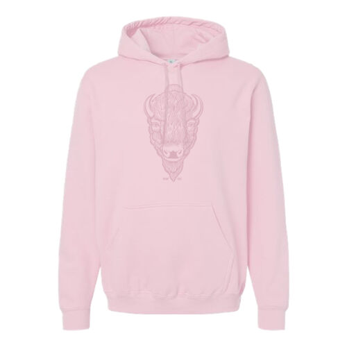 M&O Unisex Pastel Buffalo Head Printed Hoodie Thumbnail