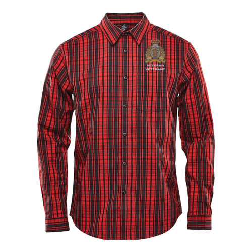 Muirfield Men's Veteran Crest Embroidered Performance Button Up - Originally $99.99 Thumbnail