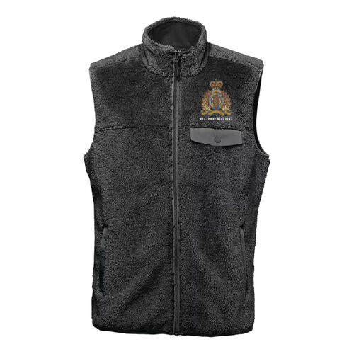 Bergen Men's Crest Embroidered Sherpa Fleece Vest - Originally $109.99 Thumbnail