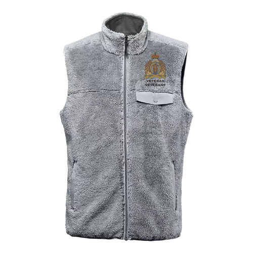 Bergen Men's Veteran Crest Embroidered Sherpa Fleece Vest - Originally $109.99 Thumbnail
