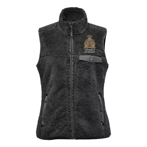 Bergen Women's Veteran Crest Embroidered Sherpa Fleece Vest - Originally $109.99 Thumbnail