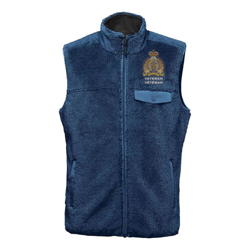 Bergen Men's Veteran Crest Embroidered Sherpa Fleece Vest - Originally $109.99 Thumbnail
