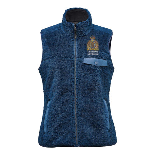 Bergen Women's Veteran Crest Embroidered Sherpa Fleece Vest - Originally $109.99 Thumbnail