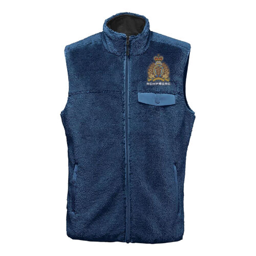 Bergen Men's Crest Embroidered Sherpa Fleece Vest - Originally $109.99 Thumbnail